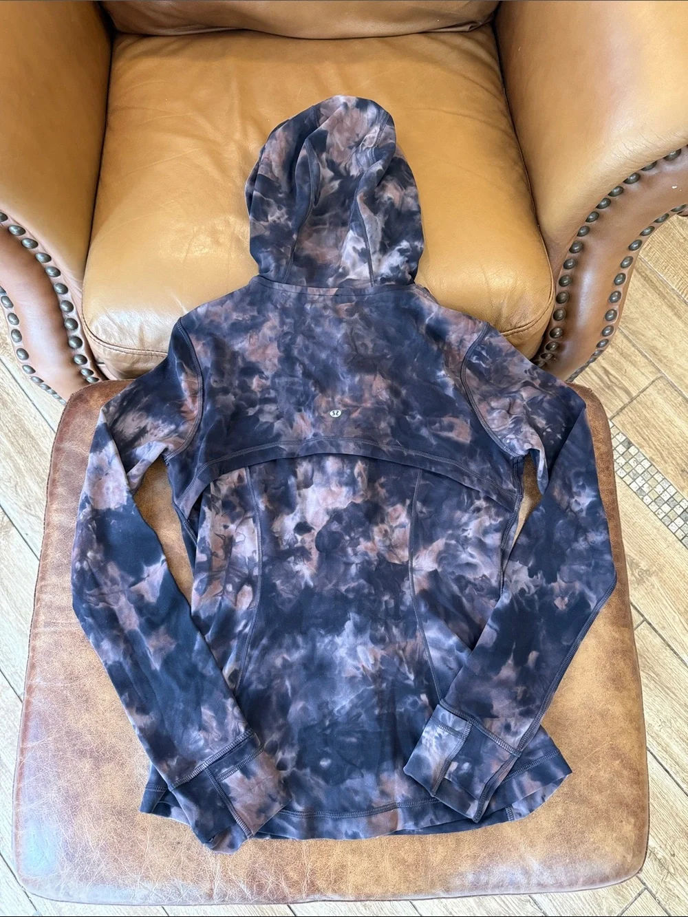 Lululemon Hooded Define Jacket Nulu Sz 8 Diamond Dye Graphite Grey Pink Pastel